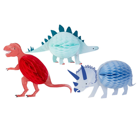 Honeycomb dinosaur decorations