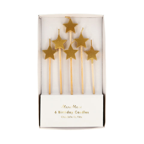 Gold star candles