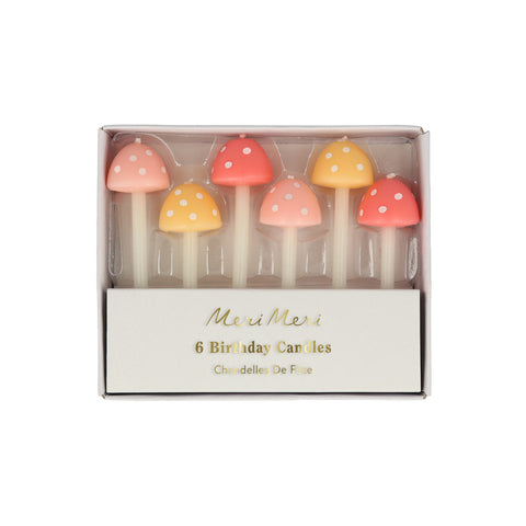 Mushroom birthday candles