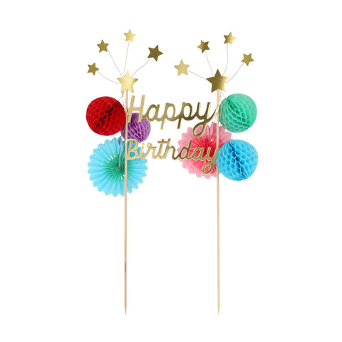 Happy birthday cake topper